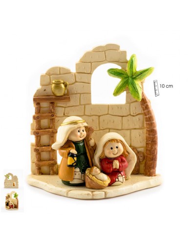 Portal de Belén con palmera...